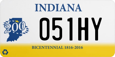 IN license plate 051HY