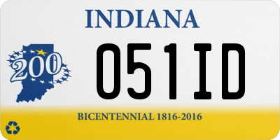 IN license plate 051ID