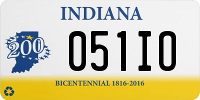 IN license plate 051IO