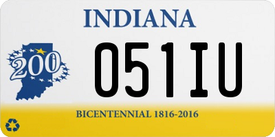 IN license plate 051IU