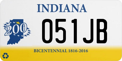 IN license plate 051JB