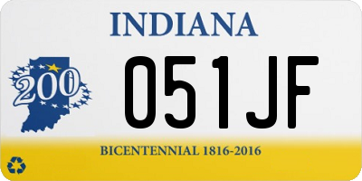 IN license plate 051JF