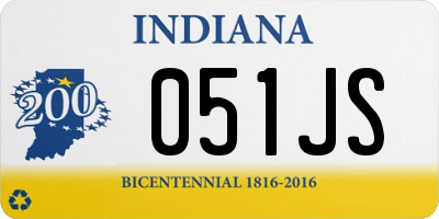 IN license plate 051JS