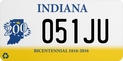 IN license plate 051JU