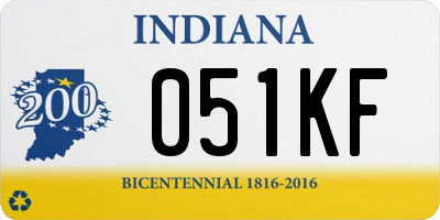 IN license plate 051KF