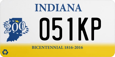 IN license plate 051KP