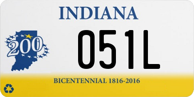 IN license plate 051L