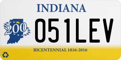 IN license plate 051LEV