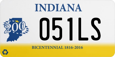 IN license plate 051LS