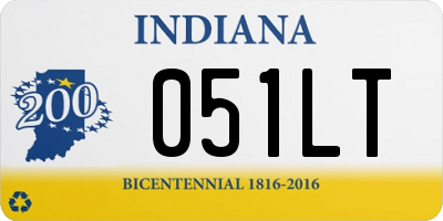 IN license plate 051LT