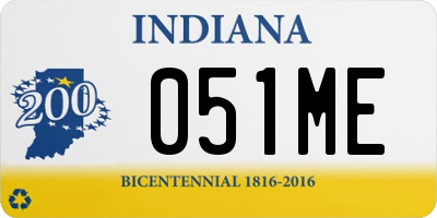 IN license plate 051ME