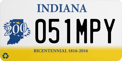 IN license plate 051MPY