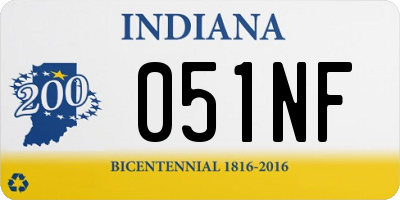 IN license plate 051NF