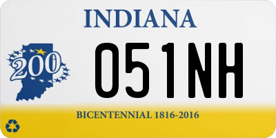 IN license plate 051NH