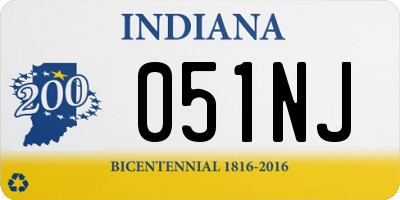 IN license plate 051NJ