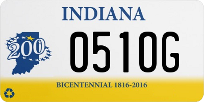 IN license plate 051OG