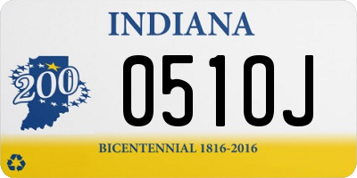 IN license plate 051OJ