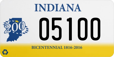 IN license plate 051OO