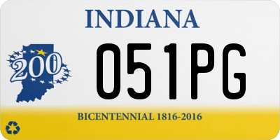 IN license plate 051PG