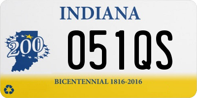 IN license plate 051QS