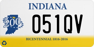 IN license plate 051QV