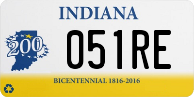 IN license plate 051RE
