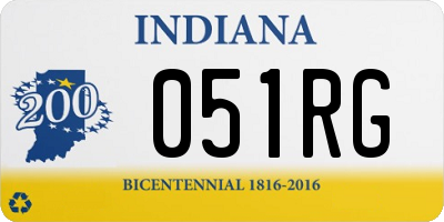IN license plate 051RG