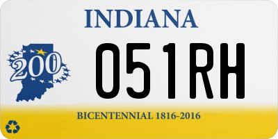 IN license plate 051RH