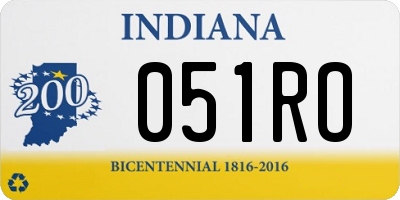 IN license plate 051RO