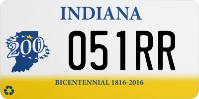 IN license plate 051RR