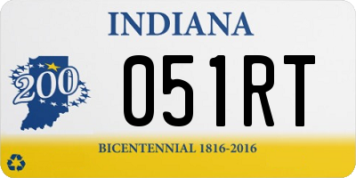 IN license plate 051RT