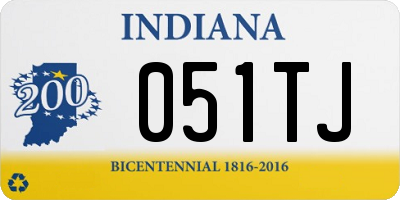 IN license plate 051TJ