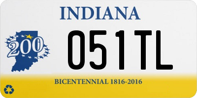 IN license plate 051TL
