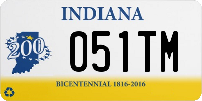 IN license plate 051TM