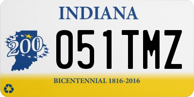 IN license plate 051TMZ