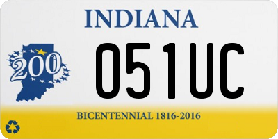 IN license plate 051UC