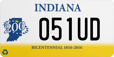 IN license plate 051UD