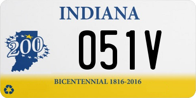 IN license plate 051V