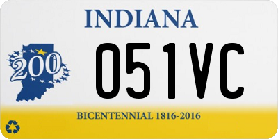 IN license plate 051VC