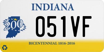 IN license plate 051VF
