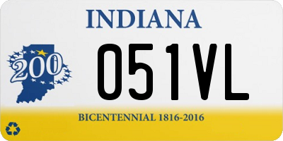IN license plate 051VL