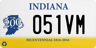 IN license plate 051VM