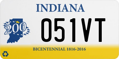 IN license plate 051VT