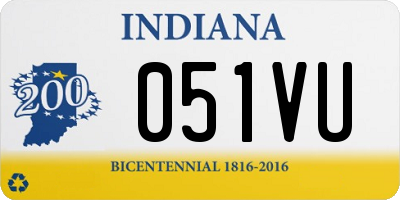 IN license plate 051VU