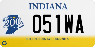 IN license plate 051WA