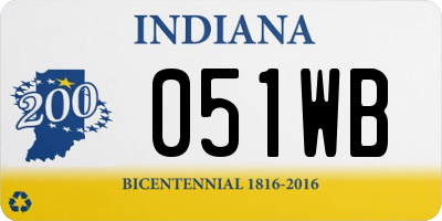 IN license plate 051WB