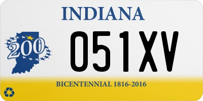 IN license plate 051XV