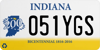 IN license plate 051YGS