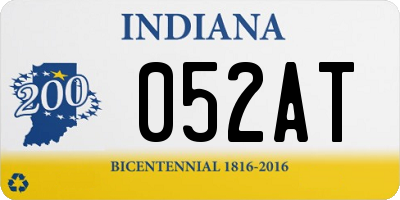 IN license plate 052AT