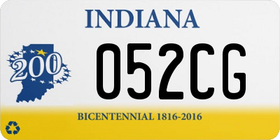 IN license plate 052CG